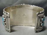 Colossal Vintage Navajo Turquoise Sterling Silver Bracelet Native American-Nativo Arts