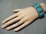 Amazing Vintage Native American Navajo Spiderweb Turquoise Sterling Silver Bracelet-Nativo Arts