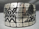 One Of The Most Unique Vintage Native American Hopi Sterling Silver Bracelet-Nativo Arts