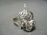 Important Horny Toad Artist Vintage Navajo Sterling Silver Native American Ring-Nativo Arts