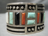 One Of The Best Vintage Native American Navajo Jimmie King Jr Turquoise Sterling Silver Bracelet-Nativo Arts