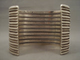 10 Story Tall Vintage Navajo Native American Jewelry Silver Shank Bracelet Old-Nativo Arts