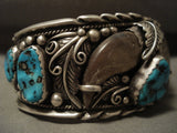 100 Grams Hvy Vintage Navajo Turquoise Native American Jewelry Silver Bracelet-Nativo Arts