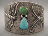 100 Grams Navajo Native American Jewelry jewelry Dragonfly Love Green And Blue Turquoise Bracelet-Nativo Arts