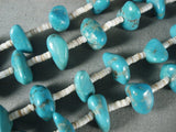 100 Grams Vintage Navajo Native American Jewelry jewelry Tsosie Turquoise Necklace-Nativo Arts