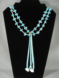 100 Grams Vintage Navajo Native American Jewelry jewelry Tsosie Turquoise Necklace-Nativo Arts
