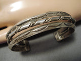 Amazing Vintage Navajo Sterling Silver Bracelet Native American Old-Nativo Arts