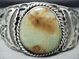 Superior Vintage Native American Navajo Royston Turquoise Sterling Silver Bracelet Old-Nativo Arts