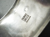 Extremely Rare Vintage Native American Navajo Thomas Singer Sterling Silver Protruding Bracelet-Nativo Arts