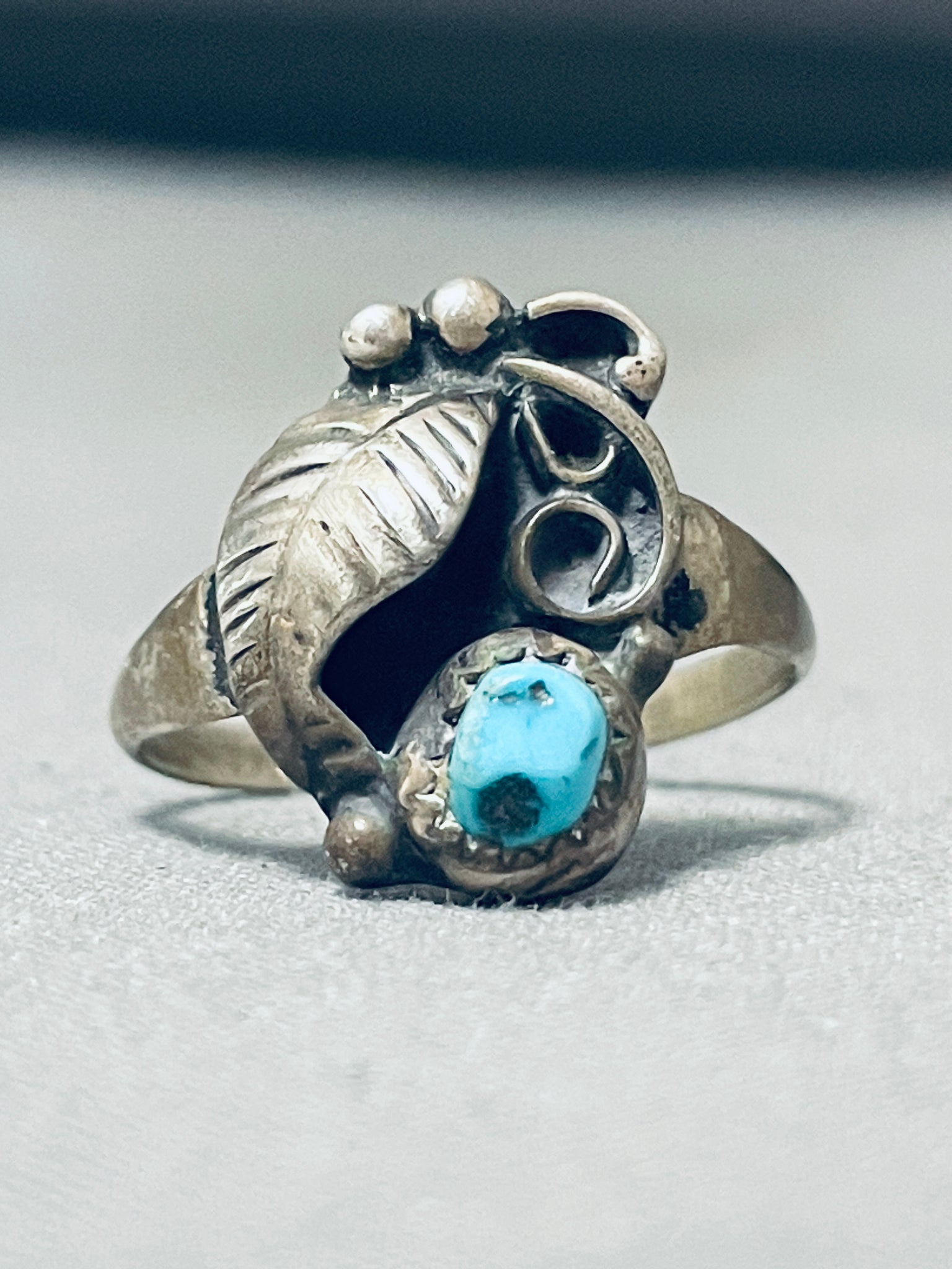 Old Native Rings Gorgeous Vintage Native American Navajo Turquoise Sterling Silver Ring ...