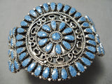 Important Larry Moses Begay Authentic Vintage Native American Navajo Lapis Bracelet-Nativo Arts