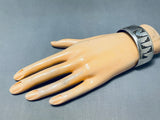 Fantastic Vintage Native American Hopi Sterling Silver Bracelet Signed-Nativo Arts