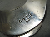 Important Vintage Native American Navajo Anthony Kee 4 Directions Sterling Silver Bracelet Old-Nativo Arts
