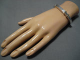 Native American Heavy And Thick!! Vintage Sterling Silver 14k Gold Bracelet Cuff-Nativo Arts