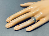 Impressive Vintage Native American Hopi Sterling Silver Band Ring-Nativo Arts