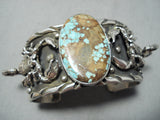 Crazy Heavy Scorpion Native American #8 Turquoise Sterling Silver Bracelet-Nativo Arts