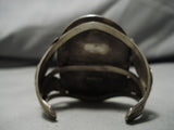 Exceptional Vintage Native American Navajo Carico Lake Turquoise Sterling Silver Bracelet Old-Nativo Arts