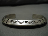 Tremendous Vintage Native American Navajo Simple Elegance Sterling Silver Bracelet-Nativo Arts