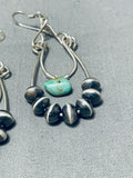 One Of The Most Unique Vintage Native American Navajo Turquoise Sterling Silver Bead Earrings-Nativo Arts