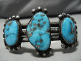 Famous Mystery Artist Vintage Native American Navajo Turquoise Sterling Silver Bracelet Old-Nativo Arts