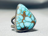 The Best Vintage Native American Navajo Blue Thunder Turquoise Sterling Silver Ring-Nativo Arts