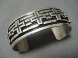 Important Vintage Navajo Andy Camdman Sterling Silver Native American Bracelet-Nativo Arts