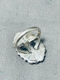 Important Kee Family Vintage Native American Navajo Spiderweb Turquoise Sterling Silver Ring-Nativo Arts
