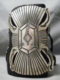 Towering Vintage Native American Navajo Colossal Sterling Silver Ketoh Bracelet-Nativo Arts
