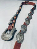 512 Gram Heavy Vintage Native American Navajo Sterling Silver Concho Belt Old-Nativo Arts