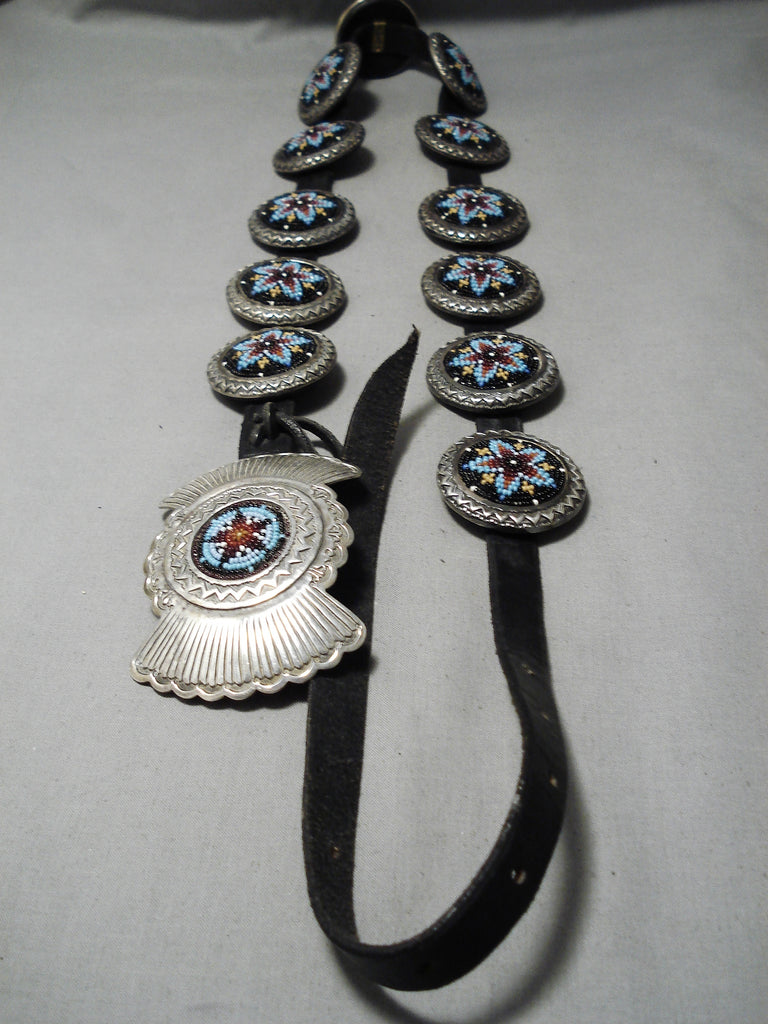 Very Rare 1940s Signed Native Sterling Silver American Concho  Belt Beautiful! Just delivered!!! ⚡️⚡️⚡️⚡️This extraordinary Navajo  main image 4