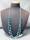 Traditional Vintage Native American Navajo Turquoise Heishi Necklace-Nativo Arts