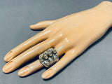 Spikes On The Ring Vintage Native American Navajo Heavy Sterling Silver Ring-Nativo Arts