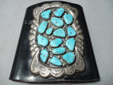 One Of The Best Vintage Native American Navajo Natural Turquoise Sterling Silver Ketoh Bracelet-Nativo Arts