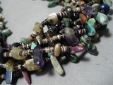 Important Rye Whitegoat Navajo Turquoise Amethyst Native American Necklace-Nativo Arts