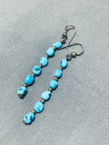 Marvelous Vintage Native American Navajo Turquoise Sterling Silver Earrings-Nativo Arts