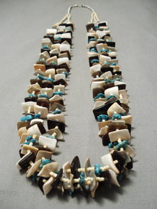 Magnificent Vintage Navajo Turquoise Native American Necklace Old-Nativo Arts