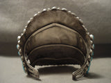109 Grams Massive Vintage Navajo Turquoise Native American Jewelry Silver Bracelet-Nativo Arts