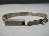 Detailed Vintage Native American Navajo 14k Gold Sterling Silver Detailed Link Bracelet Old-Nativo Arts