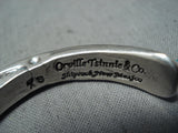 Authentic Vintage Native American Navajo Orville Tsinnie Sterling Silver Bracelet-Nativo Arts