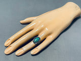 Outstanding Vintage Native American Navajo Cerrillos Turquoise Sterling Silver Ring-Nativo Arts