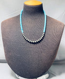 Astonishing Vintage Native American Navajo Kingman Turquoise Sterling Silver Necklace-Nativo Arts