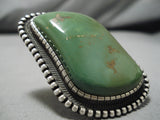 One Of The Biggest Vintage Native American Navajo Sterling Silver Royston Turquoise Ring-Nativo Arts