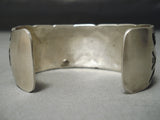 One Of The Best Deep Stamp Vintage Native American Navajo Sterling Silver Bracelet-Nativo Arts