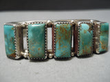 Important Vintage Native American Navajo Fannie Platero Turquoise Sterling Silver Bracelet-Nativo Arts