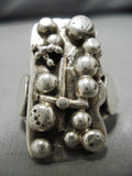 Amazing Vintage Navajo Tawny Cruz Sterling Silver Native American Ring-Nativo Arts