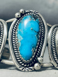 Important Turquoise Vintage Native American Navajo Sterling Silver Bracelet-Nativo Arts