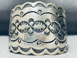 Heavy Gauge Sterling Silver Vintage Native American Navajo Sterling Silver Bracelet-Nativo Arts