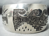 Important Peshlakai Vintage Native American Navajo Sterling Silver Bracelet-Nativo Arts