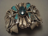 110 Grams Advanced Native American Jewelry Silver Work Navajo Turquoise Bracelet-Nativo Arts