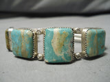 Rare Herb Tsosie Vintage Native American Navajo Royston Turquoise Sterling Silver Bracelet-Nativo Arts